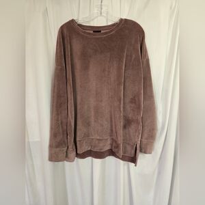 32 Degrees Women's Mauve Winter Velour Sweatshirt Size XL